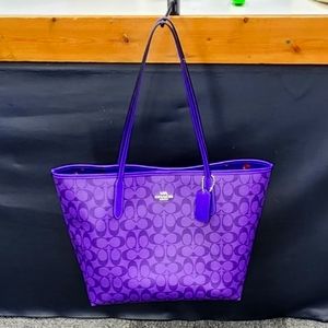 Coach Large Purple Tote
